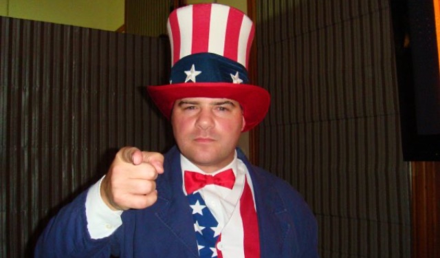 David Yardley dressed up for a 4th of July event.