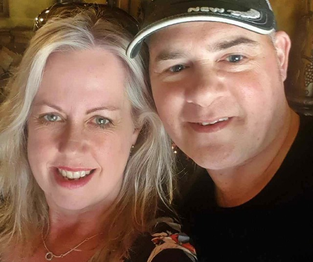 David Yardley with his partner Debbie.