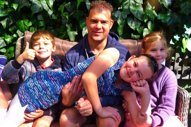 David Yardley with his children one Father's Day.