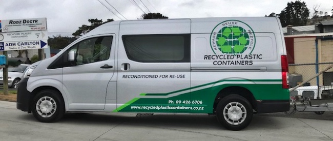 Recycled Plastic Containers' Toyota Hiace ZX van.